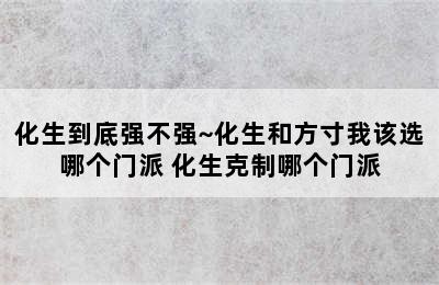 化生到底强不强~化生和方寸我该选哪个门派 化生克制哪个门派